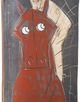 Currey & Company Artistic Black/Red Horse Medium Vase-1
