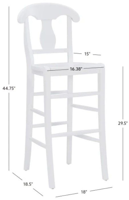 Linon Valley 2-Piece White Counter Stool Set-2