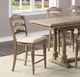 Winners Only® Augusta 2-Piece Vanilla Ladder Back Bar Stool Set-2
