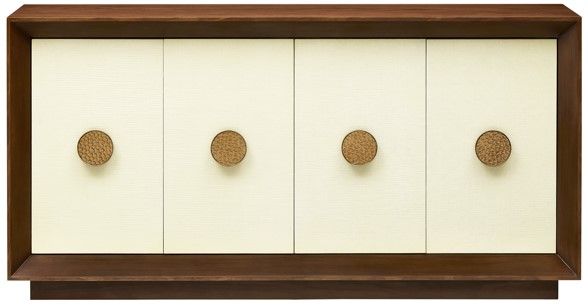 Coast2Coast Home™ Shelburne Cream/Walnut Credenza-2