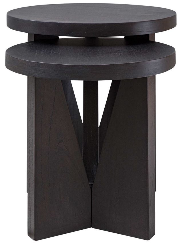 Uttermost® Nadette 2-Piece Dark Espresso Nesting Table Set-3