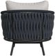 Elements International Bali Dark Gray/Olefin Gray Aluminum/Fabric Outdoor Chair-4