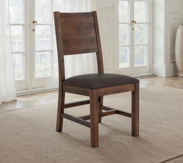 International Furniture Direct Parota Brown Side Chair-1