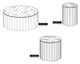 International Furniture Direct Balam Stained White End Table-2