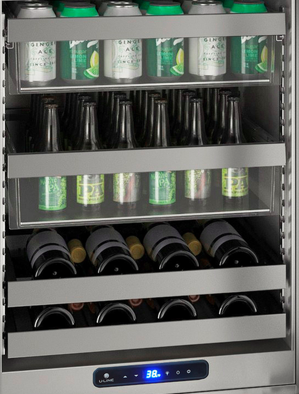 U-Line 5 Class Collection 24” 5.2 Cu. Ft. Panel Ready Beverage Center with Reversible Hinge Solid Door-1