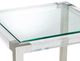 Michael Amini® State St. Glass Top Square End Table with Stainless Steel Base-4