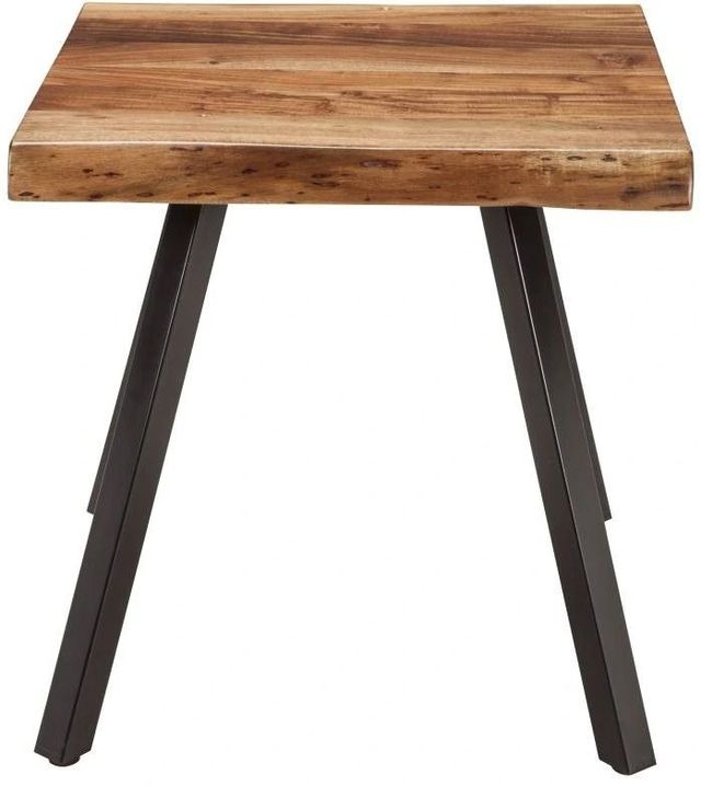 Modus Furniture Reese Natural Live Edge End Table with Black Base-2