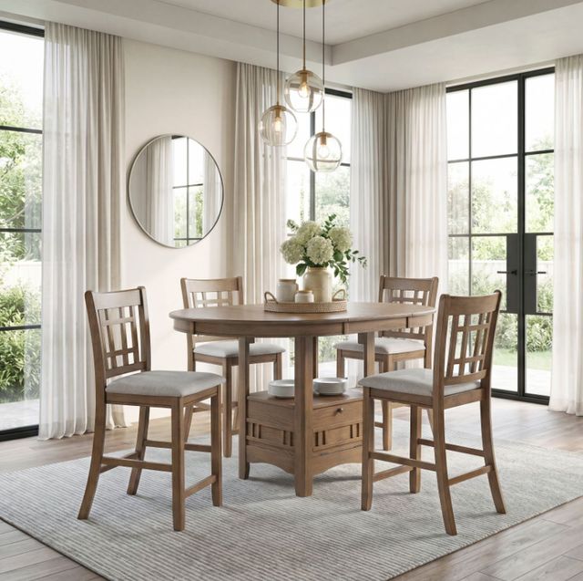 Homelegance® Junipero Brown Counter Height Dining Table-1