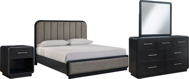 Signature Design by Ashley® Rowanbeck 4-Piece Black/Gray King Bedroom Set-0