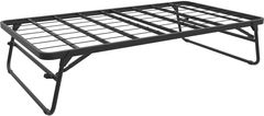 Rize Home Black Twin Trundle Bed Frame Trundle Bed Roll Out Standup Bottom Deck