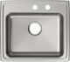 Elkay Lustertone® Classic Lustrous Satin 22" x 19-1/2" x 6-1/2" MR2-Hole Single Bowl Drop-In ADA Sink-0
