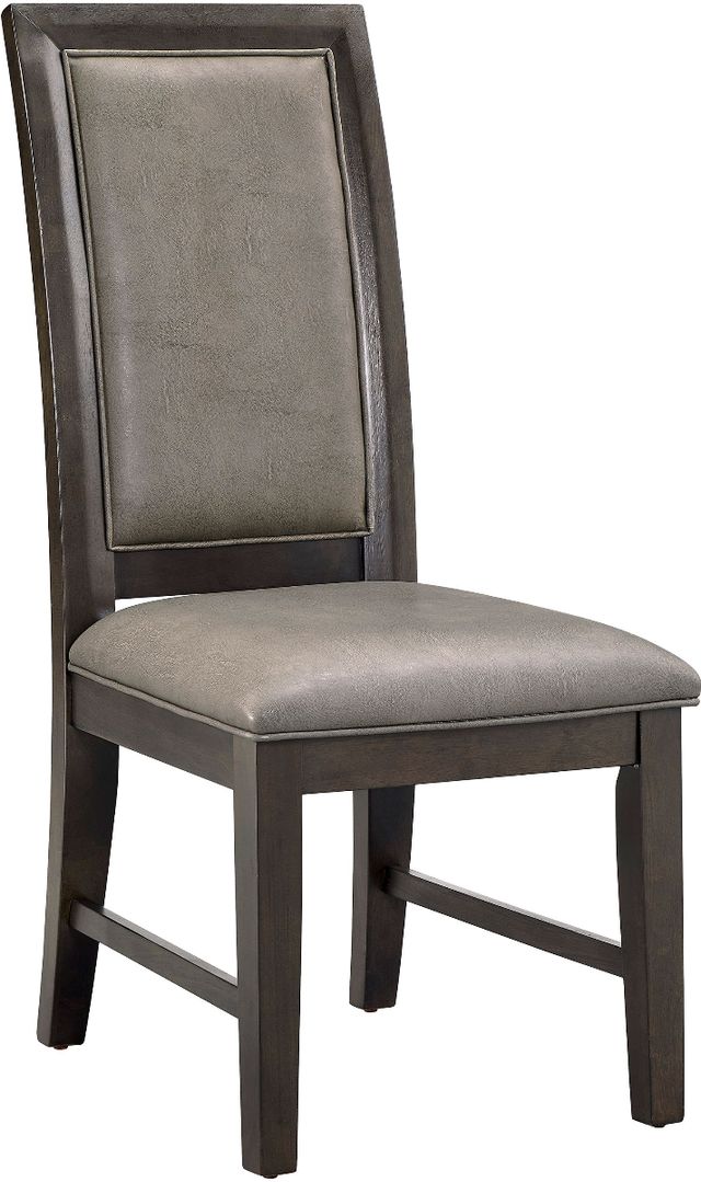 Crown Mark Jeffries 2-Piece Dark Brown/Gray Dining Side Chair Set-0