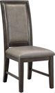 Crown Mark Jeffries 2-Piece Dark Brown/Gray Dining Side Chair Set-0