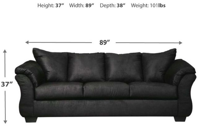 Signature Design by Ashley® Darcy Black Sofa-2