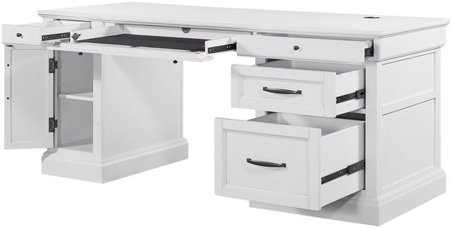 Parker House® Shoreham Effortless White Pedestal Desk-2