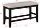 Crown Mark Fulton Black/Light Gray Counter Height Dining Bench-2