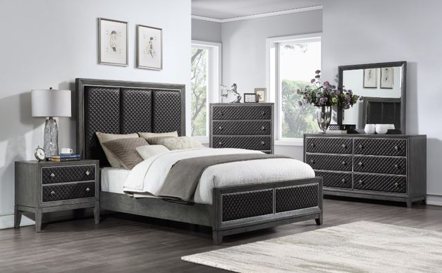 Homelegance® West End Gray Queen Panel Bed-1