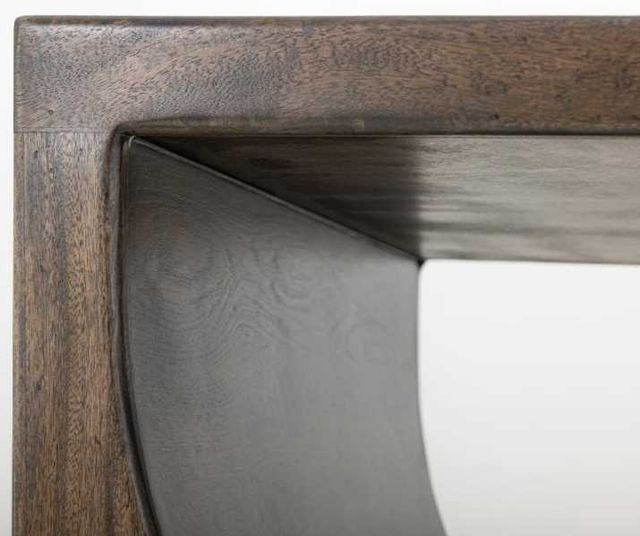 International Furniture Direct Dark Mezquite Black Chairside Table-3
