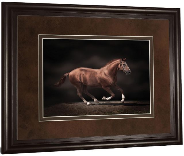 Classy Living Edoma Stallion on Black Wall Art-3