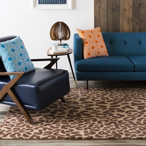 Surya Athena Brown Leopard 5'x8' Area Rug-3