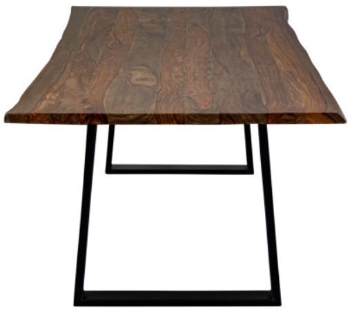 Porter International Designs Manzanita Harvest Dining Table with Black Metal Base -2