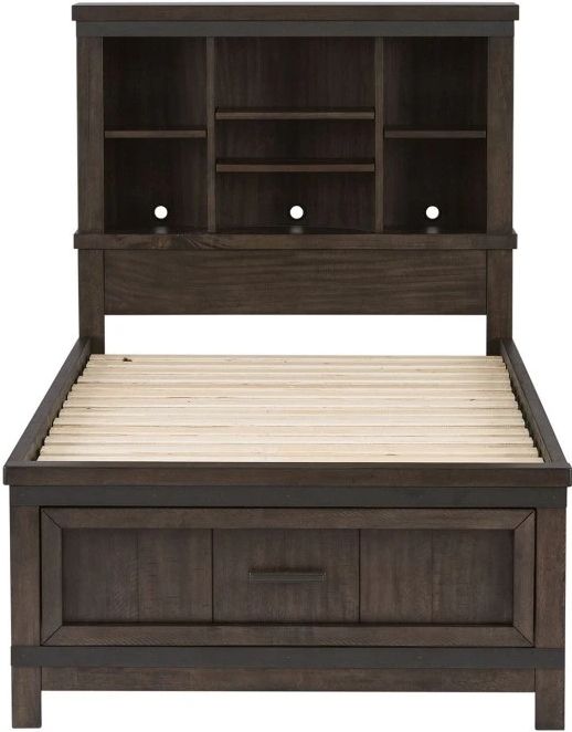 Liberty Furniture Thornwood Hills Rock Beaten Brown Full Youth Bookcase Bed-1