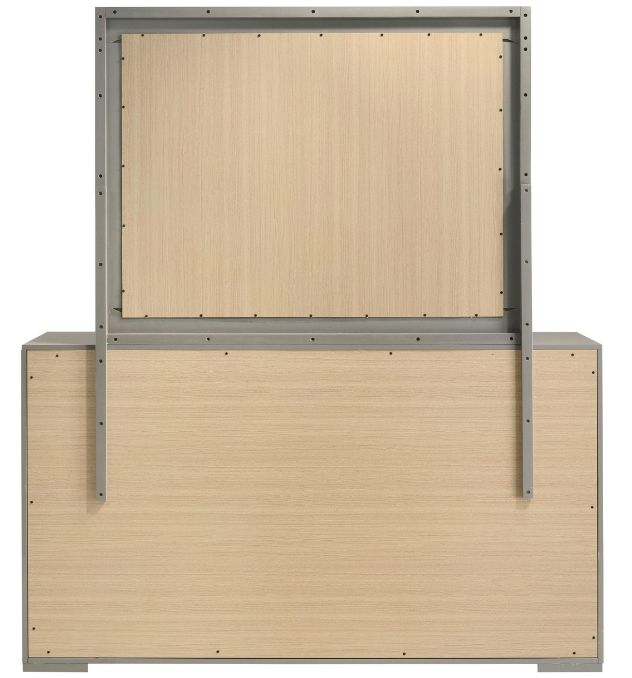 Coaster® Ives Gray High Gloss Dresser and Mirror-3