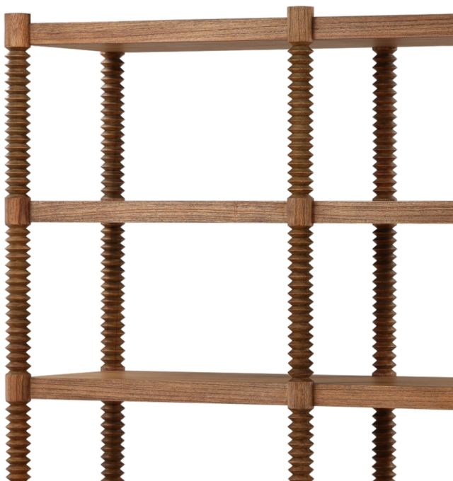 Dovetail Furniture Fernandez Brown Bookcase-3