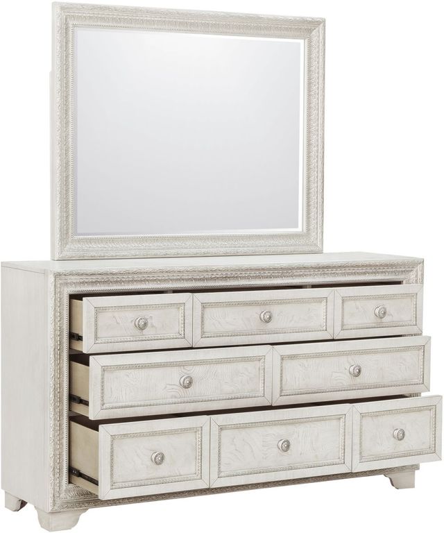 Pulaski™ Camila Creamy White Dresser and Mirror-1