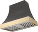 AGA Cascade 36" Slate Wall Mounted Range Hood  with Polished Brass Trim-0