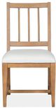 Magnussen Home® Lindon Belgian Wheat/White Dining Side Chair with Upholstered Seat-1