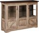 Country Classic Collection Customizable Farmstead Server with Glass Doors and Shelf-0