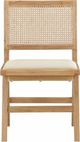 Meridian Furniture Abby Cream/Natural Dining Side Chair-1