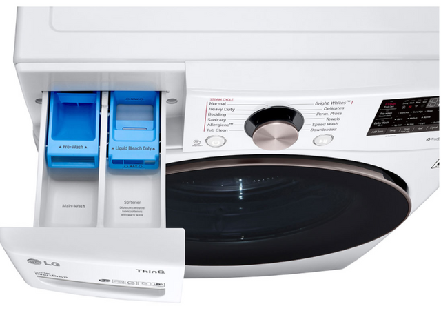 LG White Front Load Laundry Pair-4