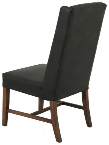 International Furniture Direct Riverwood Black/Brown Dining Side Chair-3