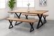 Porter International Designs Manzanita Natural Dining Table with Black X Base-3