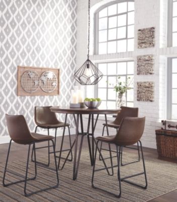 Signature Design by Ashley® Centiar Brown Upholstered Counter Stool-2