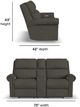 Flexsteel® Customizable Bernard Leather Power Reclining Loveseat with Console, Headrest and Lumbar-4
