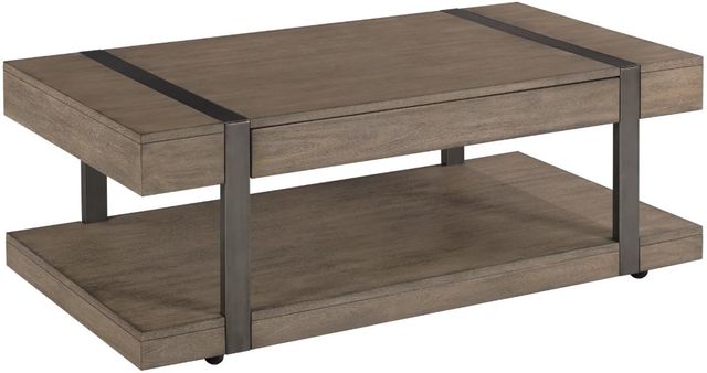 Hammary® Sandler Colt Gray Rectangular Coffee Table-0