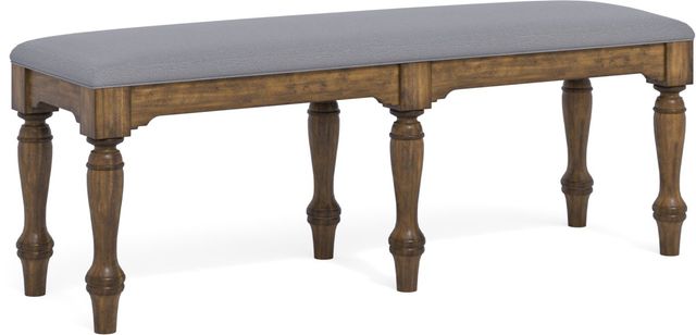 Flexsteel® Plymouth® Distressed Medium Brown Bench-0