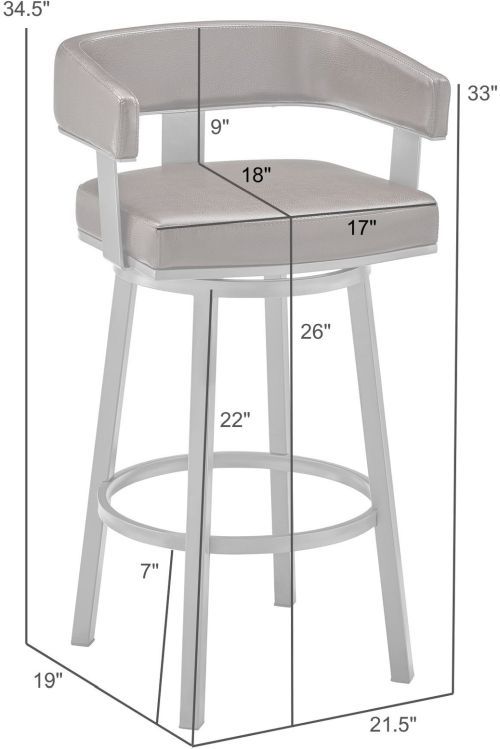 Armen Living Lorin Black Counter Stool-2