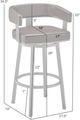 Armen Living Lorin Black Counter Stool-2