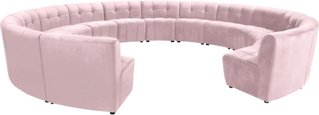 Meridian Furniture Limitless 14-Piece Pink Velvet Modular Sectional-2