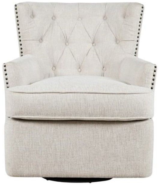 Jofran Inc. Bryson Oat Swivel Accent Chair-2