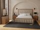 International Furniture Direct Mezquite Light Gray/Natural Upholstered Queen Panel Bed-1