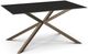 Amisco Customizable Asterisk Starstone on Glass Tabletop 60" Rectangular Table with Starburst Stand-0