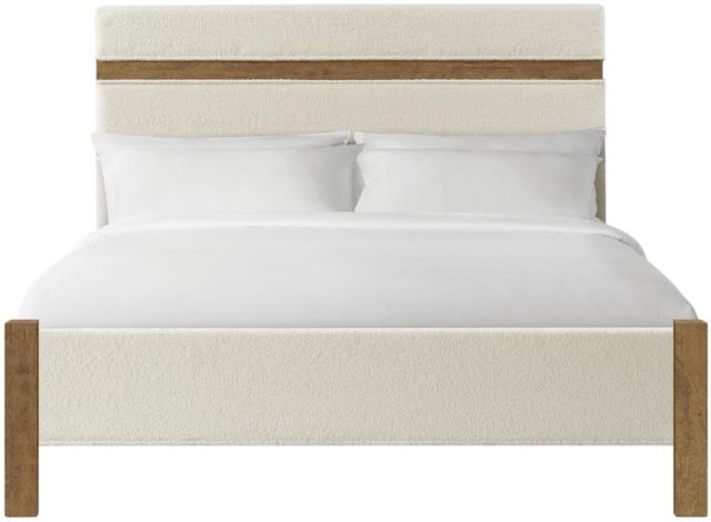 Riverside Furniture Bozeman Toasted Almond/White King Upholstered Panel Bed-2