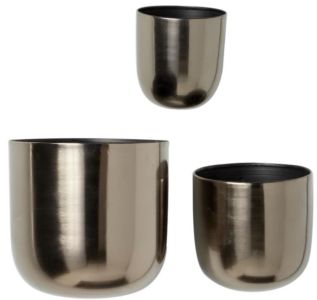 Deco Marche 3-Piece Black Floating Wall Planter Set-0