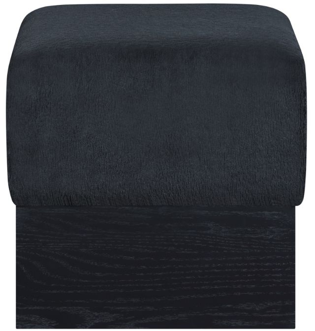 Meridian Furniture Havre Black Upholstered Ottoman-1