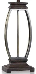 Stylecraft Halen Platinum/White Table Lamp-1